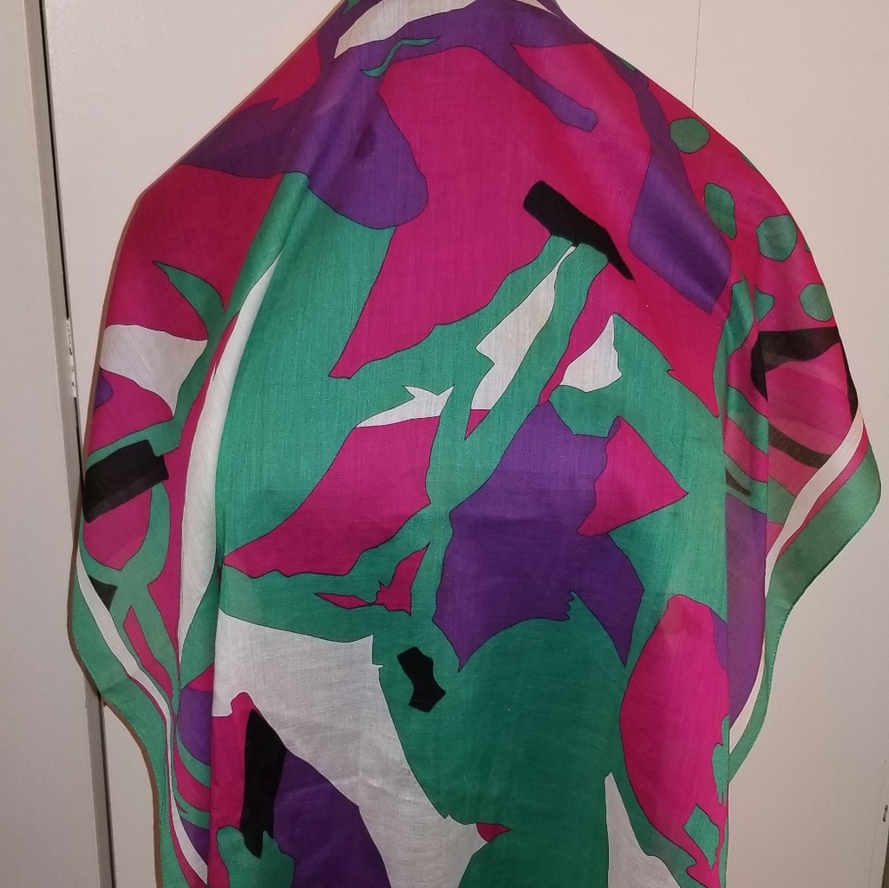 Vintage Ginnie Johansen Cotton Scarf